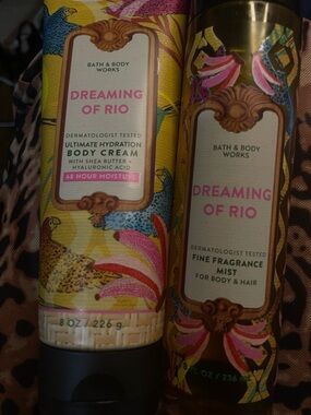 Bath and Body Works Dreaming of Rio body cream and mist set #loungewear #summer
